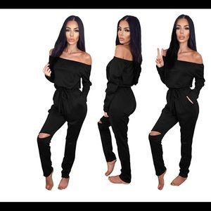 Off shoulder jumpsuit